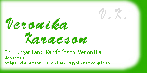 veronika karacson business card